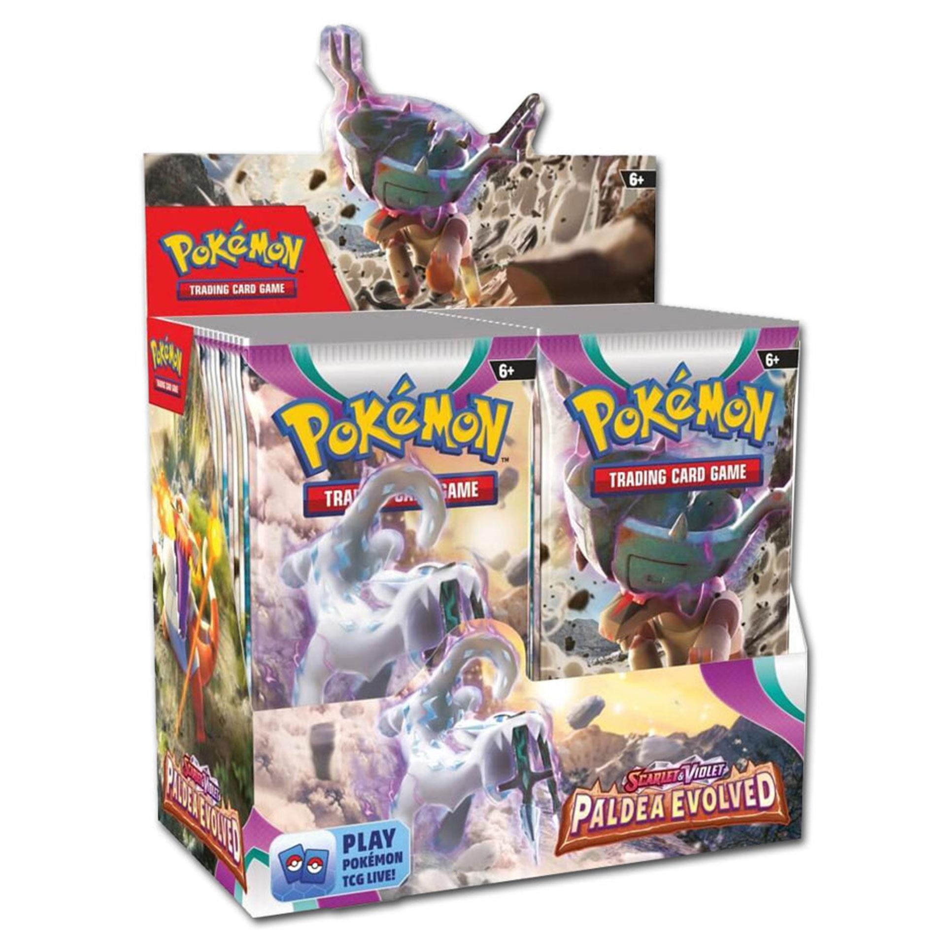 Display Box mit 36 Pokémon Scarlet & Violet Paldea Evolved Boosterpacks
