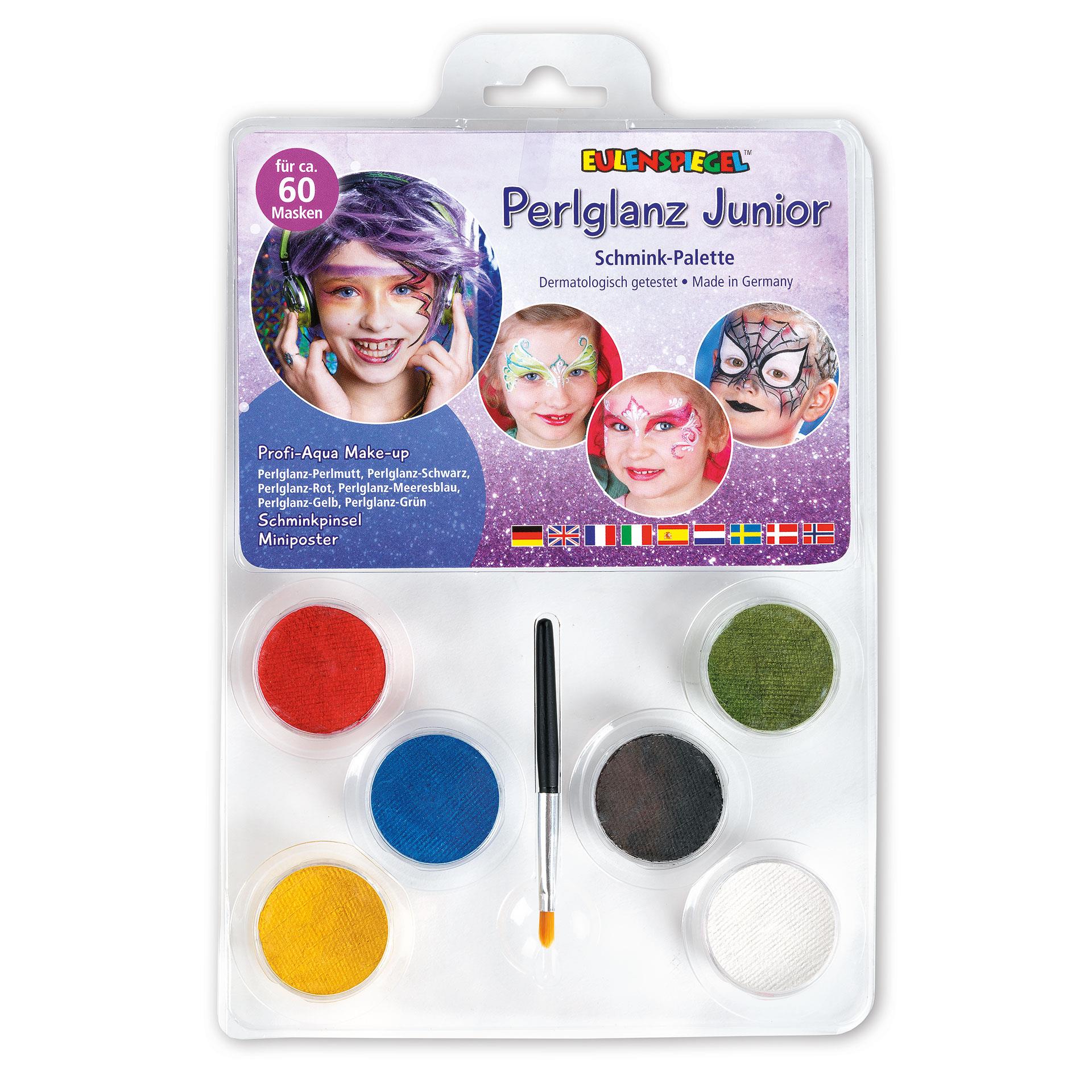 Colori perlescenti per il trucco junior