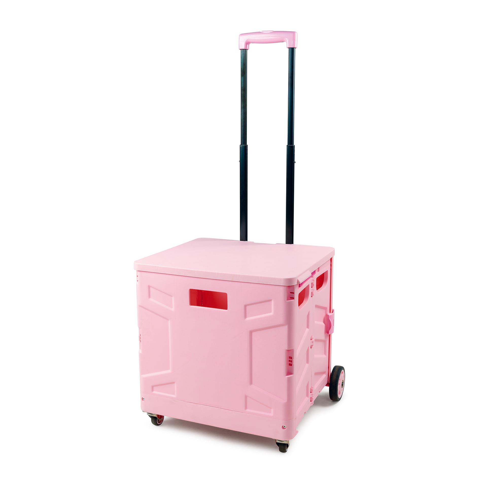 Carrello rosa pieghevole