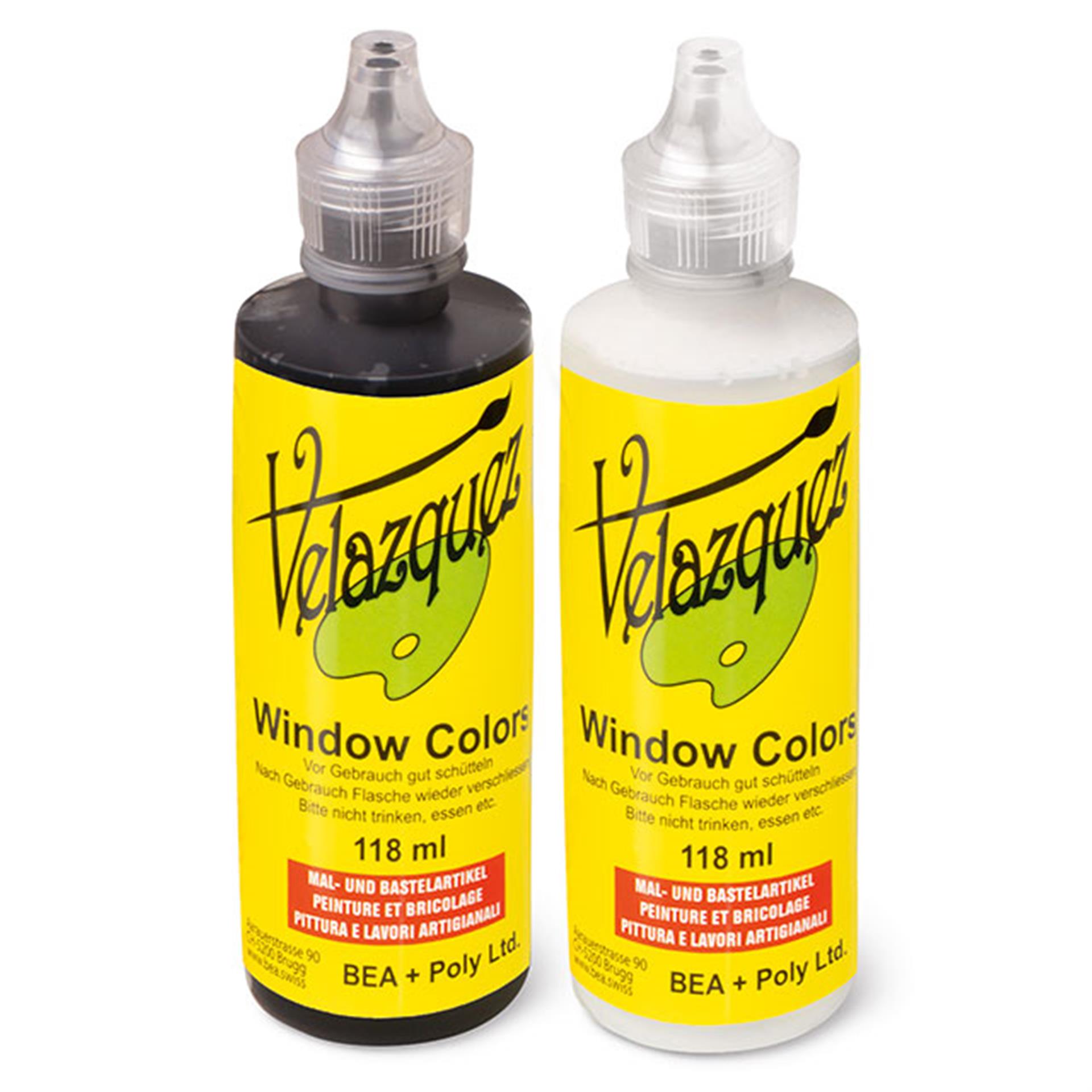 Velazquez Window Color Kontur Set schwarz und weiss je 118 ml