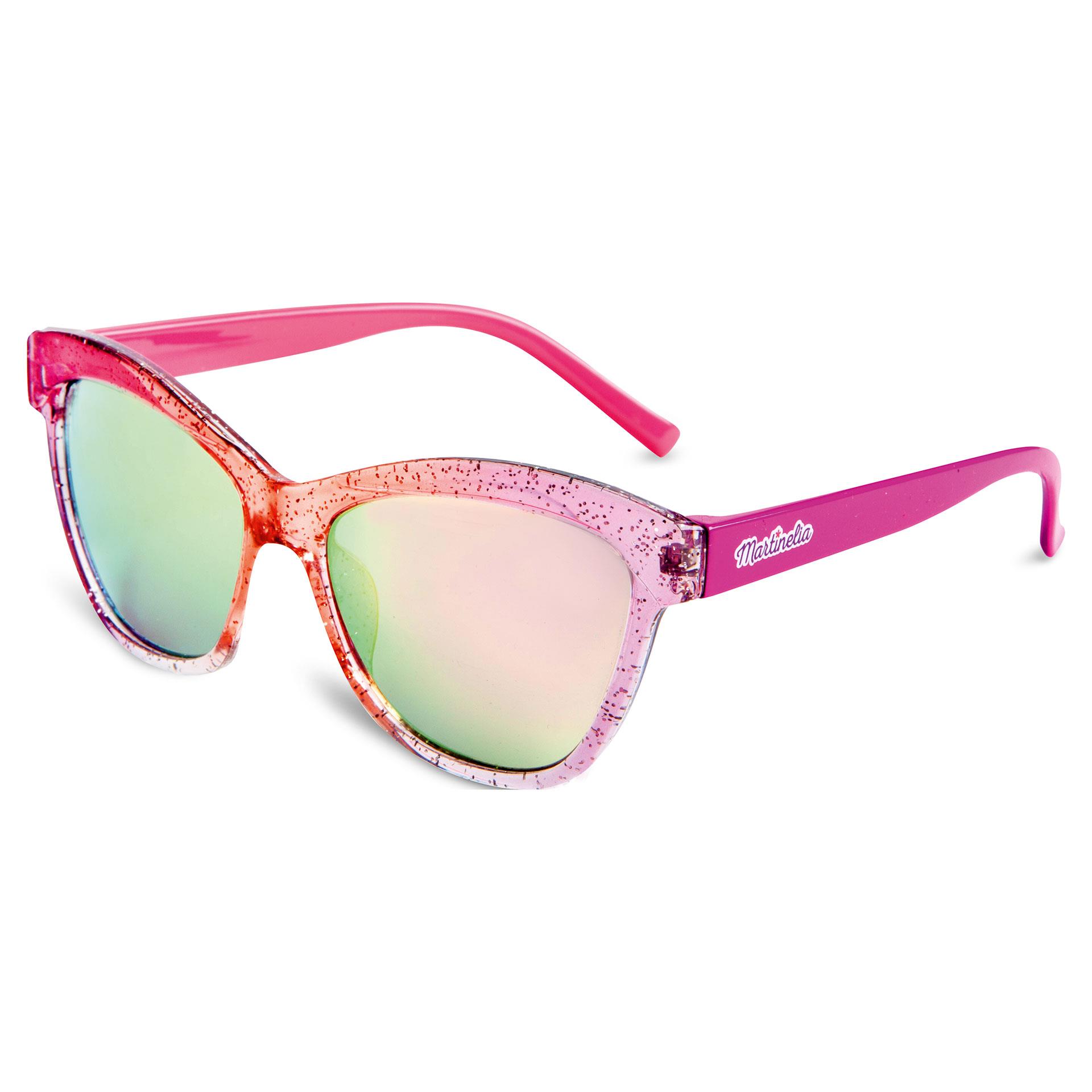 Lunettes de soleil enfants Martinelia, rose pailleté