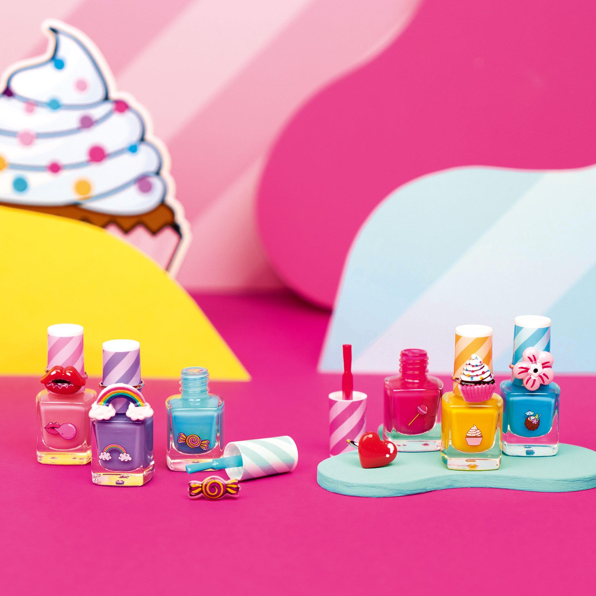 Vernis à ongles pour enfants avec bagues, 12 pces