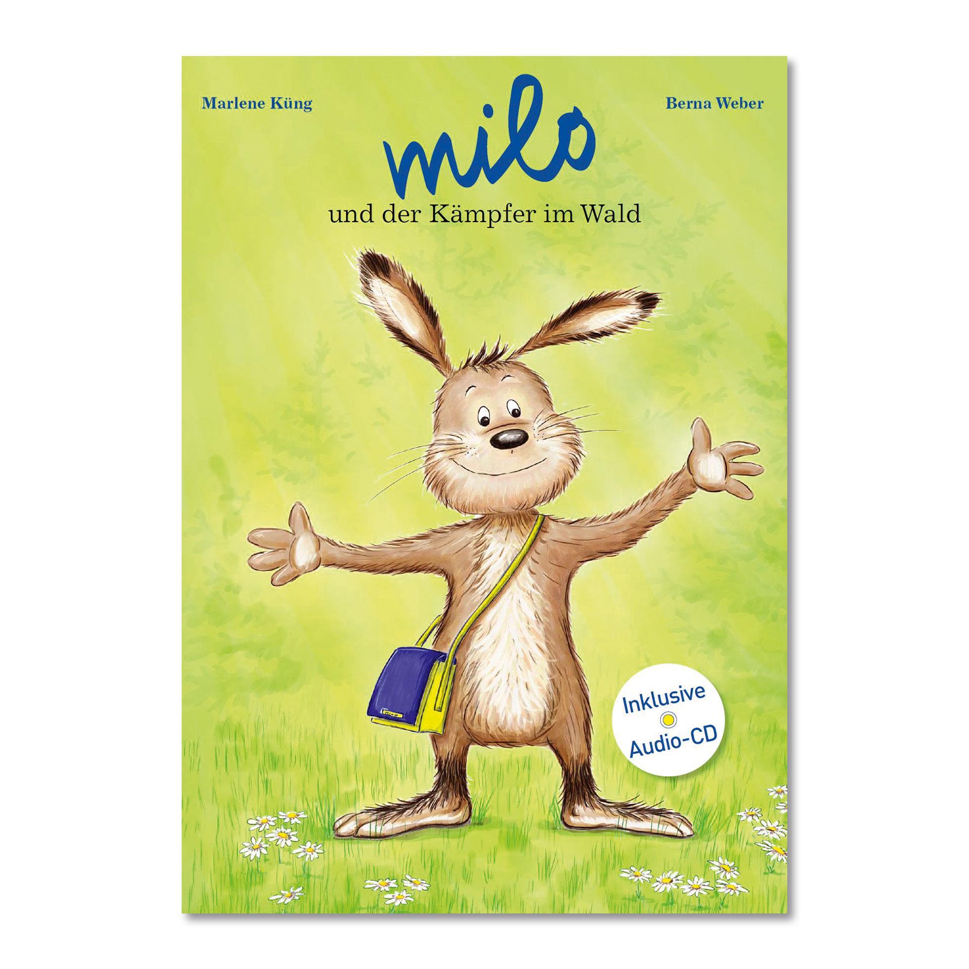 Milo il coniglietto e il combattente nella foresta – libro per bambini con CD