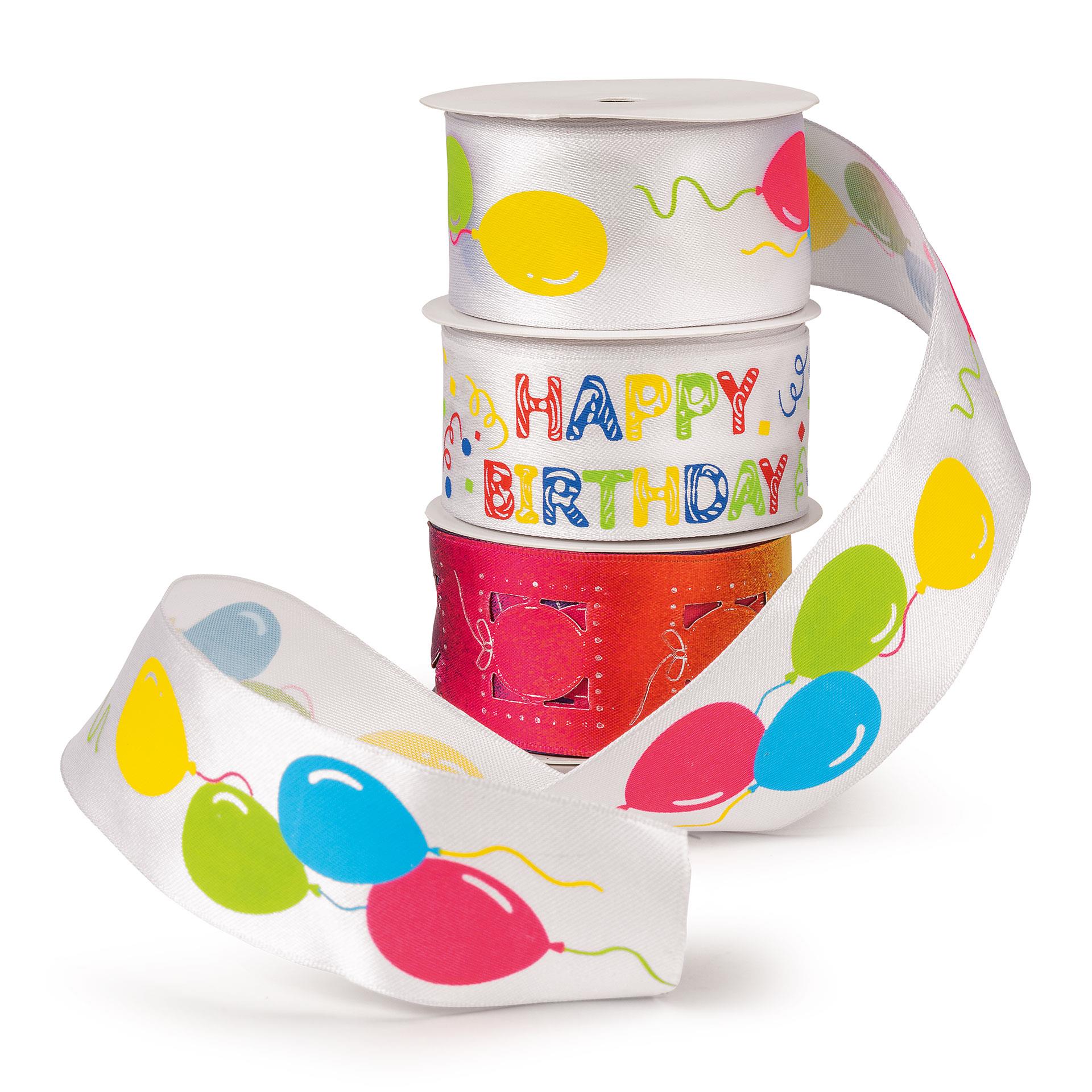 Ruban cadeau Joyeux Anniversaire Set 3 pces