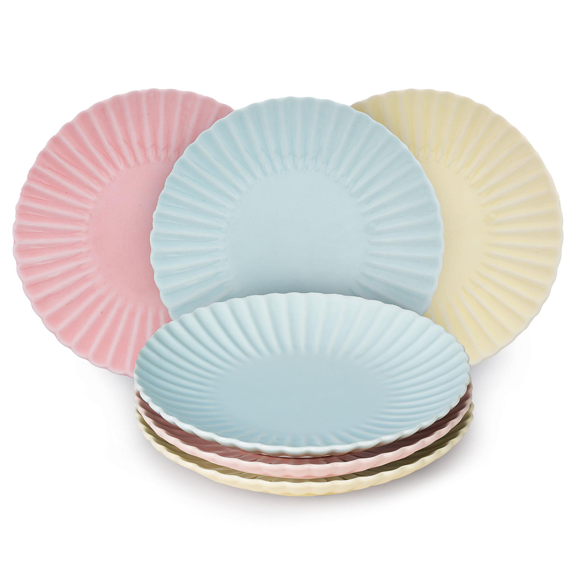 Set di piatti da dessert pastello Angelo Fortuna 6 pezzi