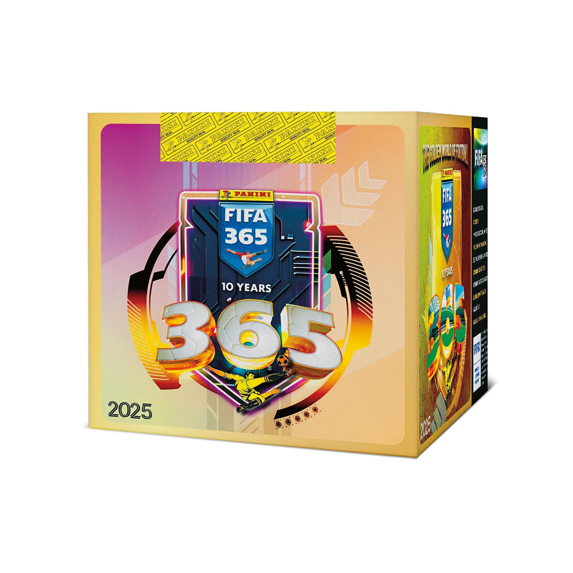 FIFA 365 2025 Panini boîte d'autocollants avec 50 x 5 sticker