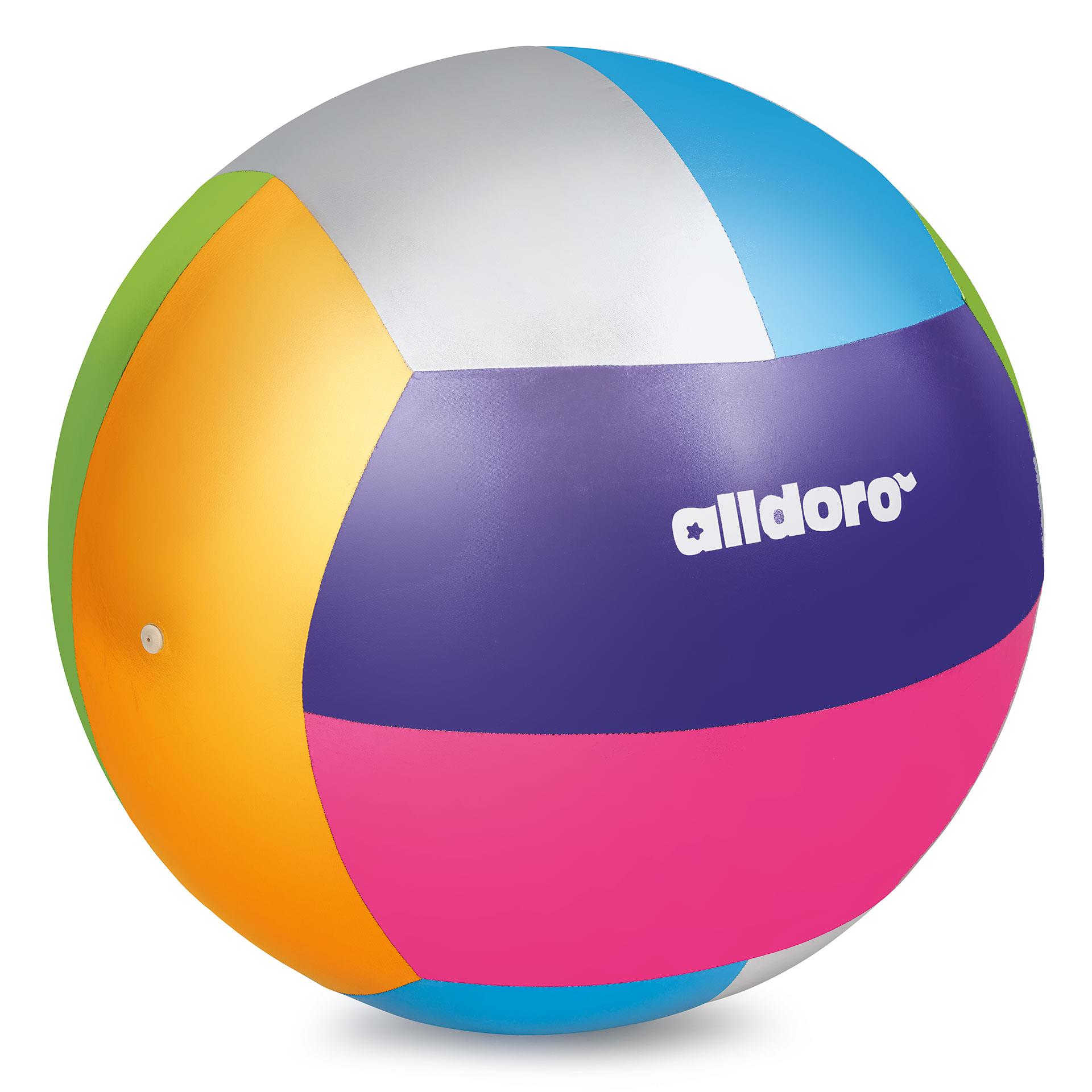XXL Metallic Ball, aufblasbar mit schimmernder Oberfläche, ideal für Outdoor-Spiele im Garten, Park oder am Strand. Durchmesser Ø 60 cm