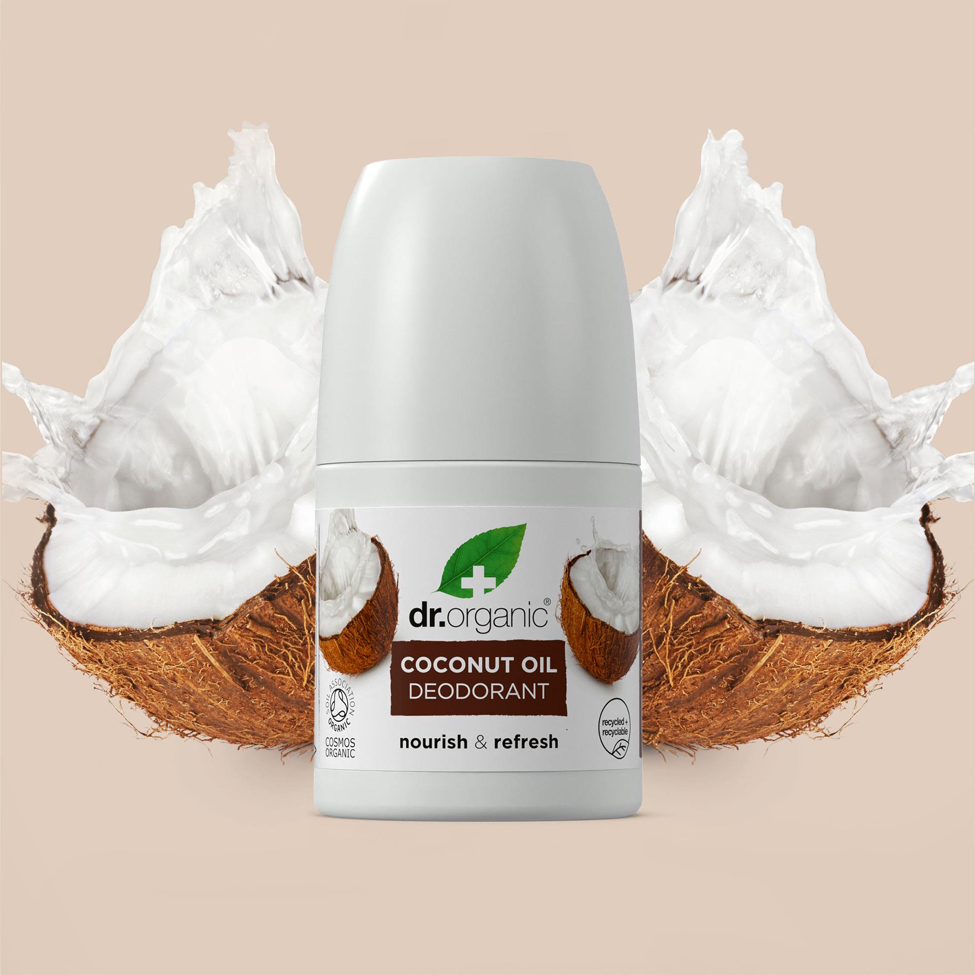 Deodorante Roll-on all'olio di cocco vergine, contenuto 50 ml