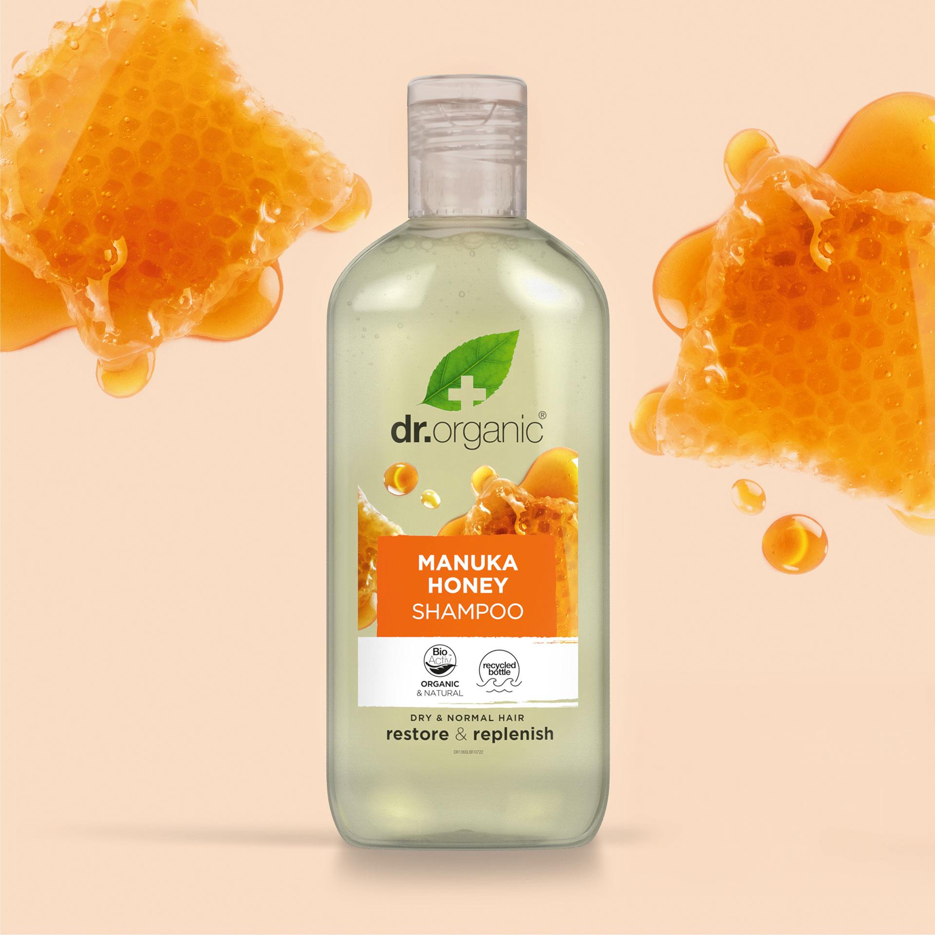 Shampooing Dr. Organic Manuka Honey, 265 ml de contenu