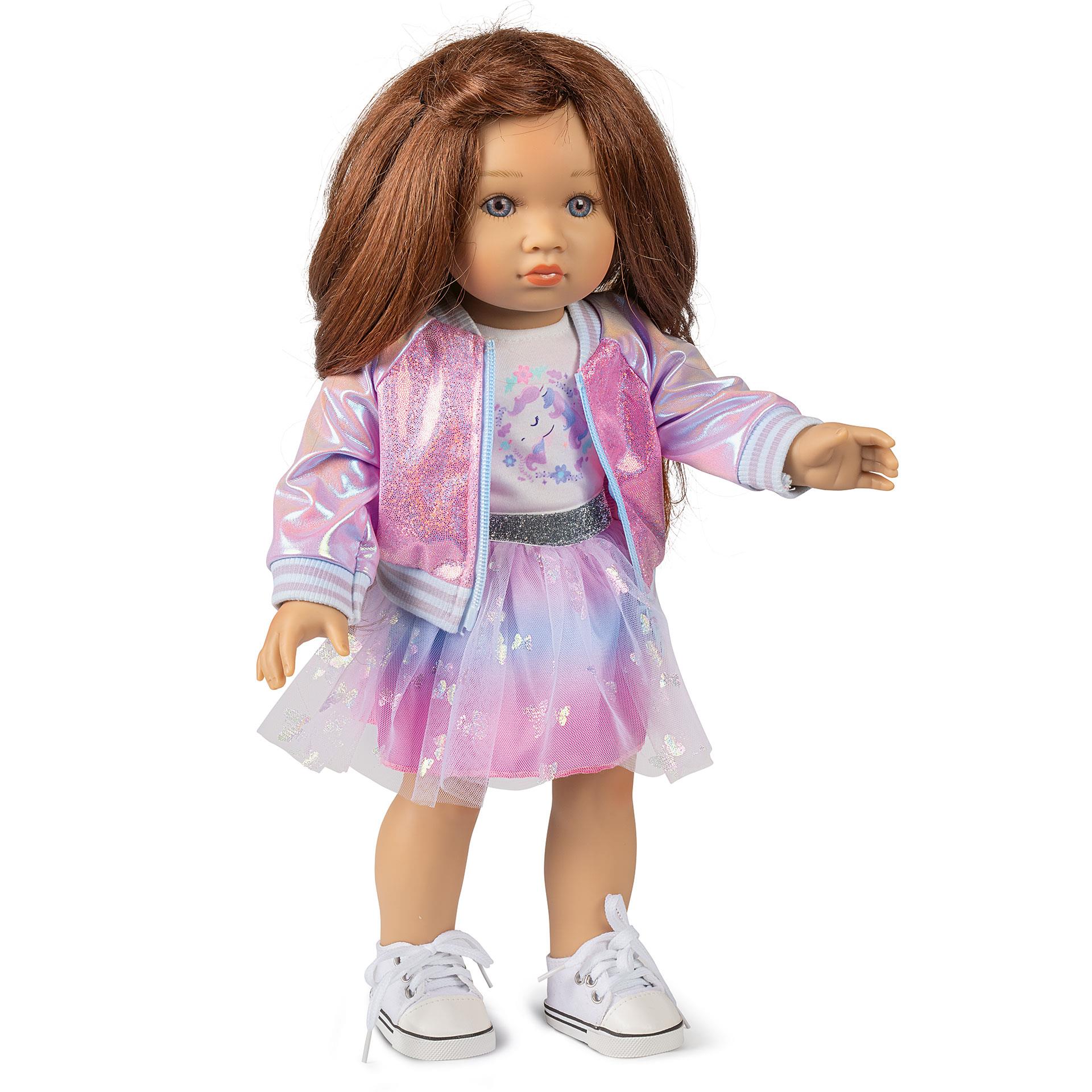 Tenue de disco girl Teen'ee, set de vêtements de poupée 4 pièces