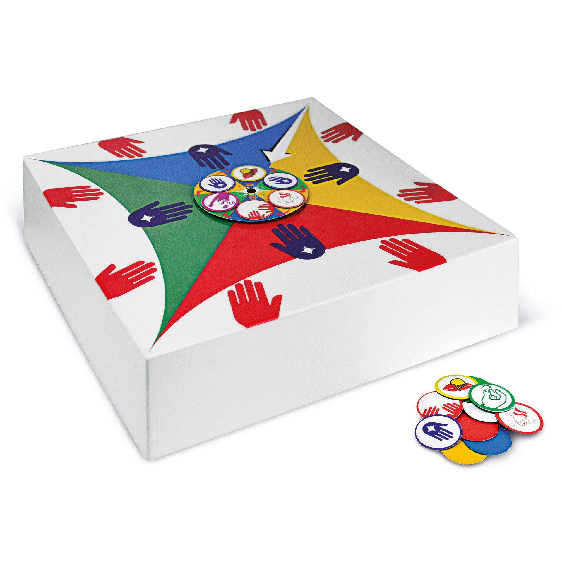 Jeu pour enfants BiffBaff en bois avec tambour rond et marqueurs de jeu colorés pour jouer ensemble au tambour et à la console