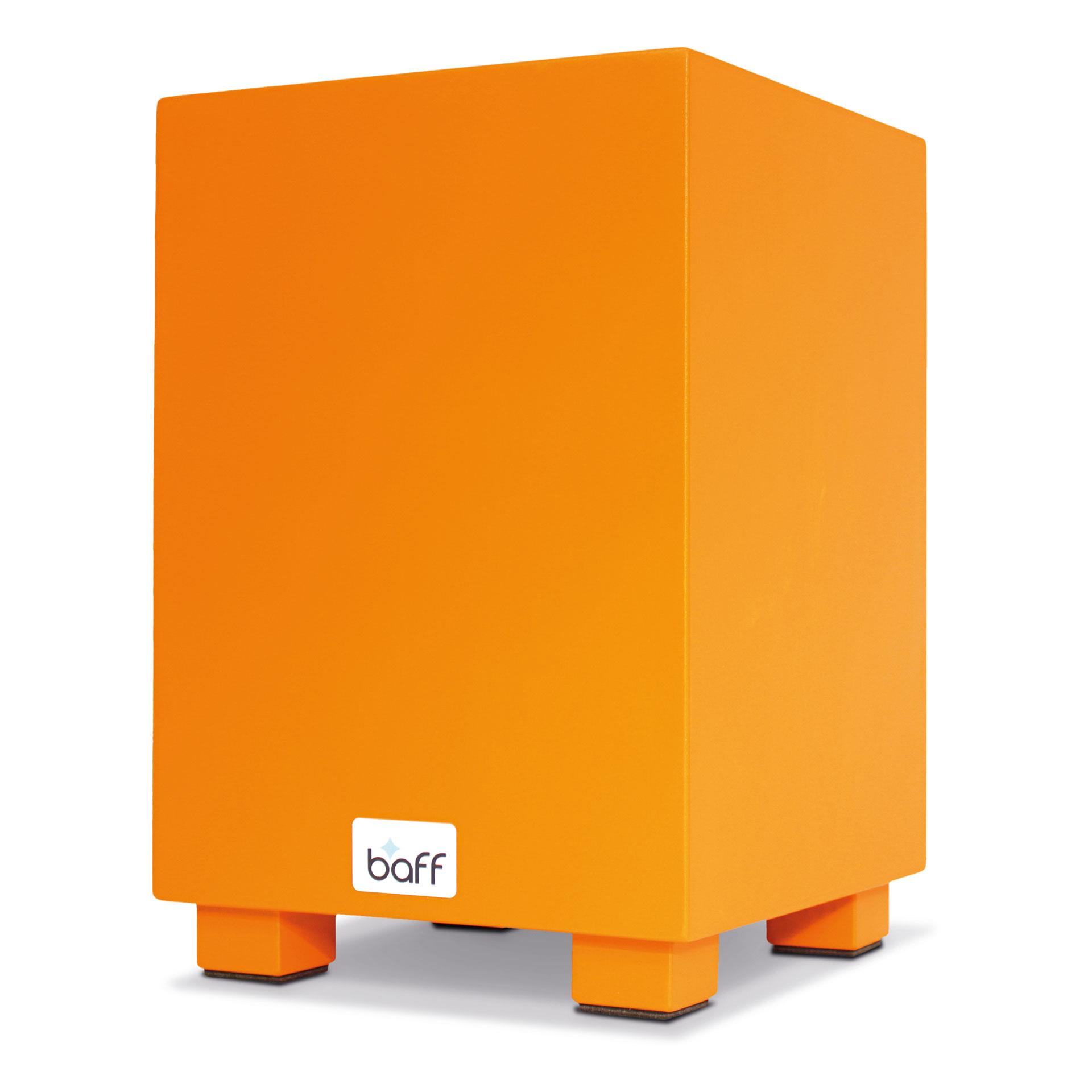 Cajon pour enfants orange de 38 cm de haut, avec trou de son en bas, autocollants pour les mains et livret d'activités inclus, convient aux enfants à partir de 3 ans