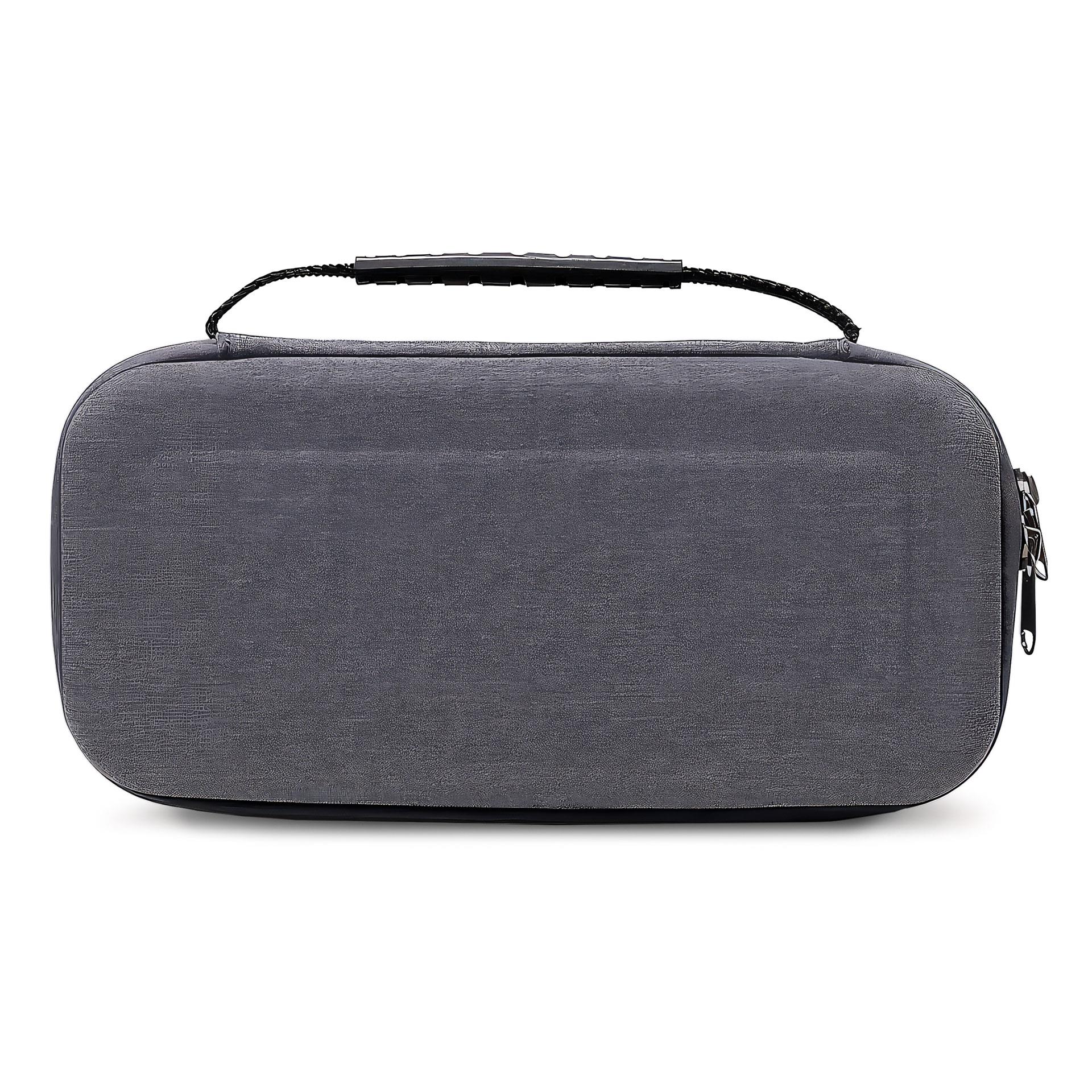 Sac de transport noir pour Nintendo Switch avec fermeture éclair, compartiment pour accessoires, porte-cartes et poignée de transport