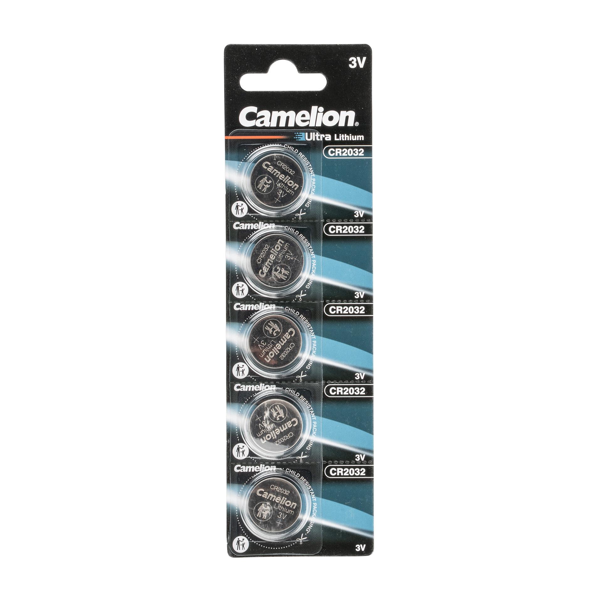 Piles boutons CR2032 3V, 5 pces
