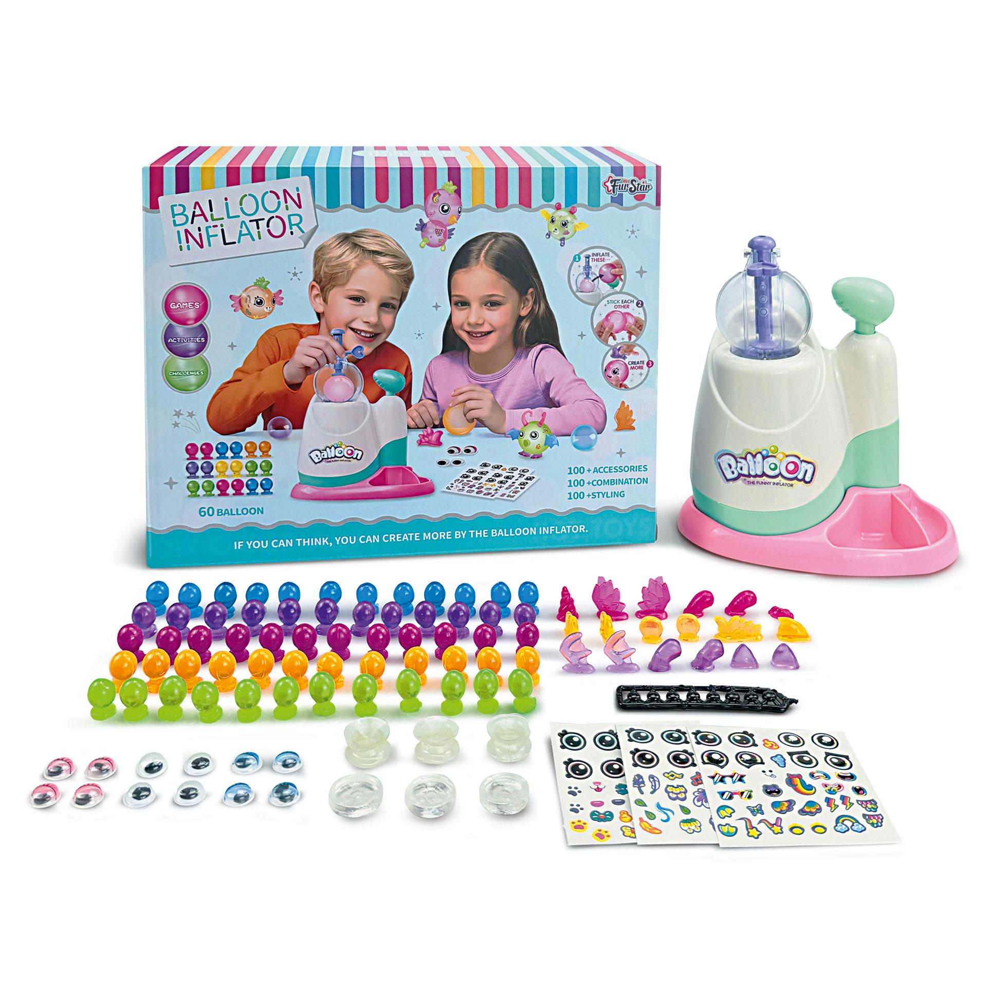 Bunte Ballonmaschine mit Handpumpe