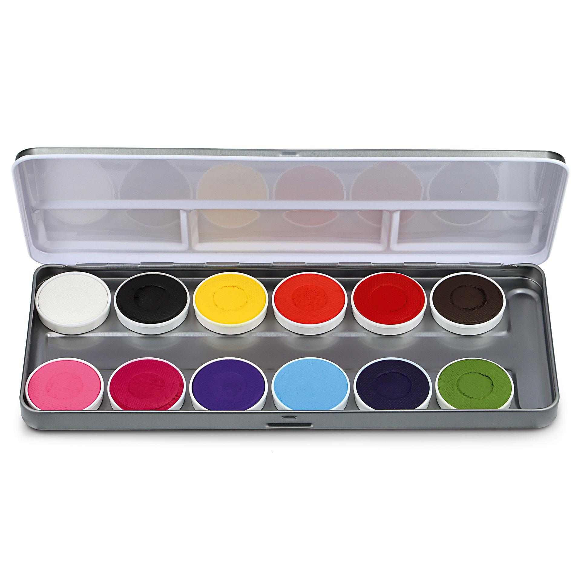 Aqua Schminkpalette mit 12 Farben Sparkling Faces von Superstar