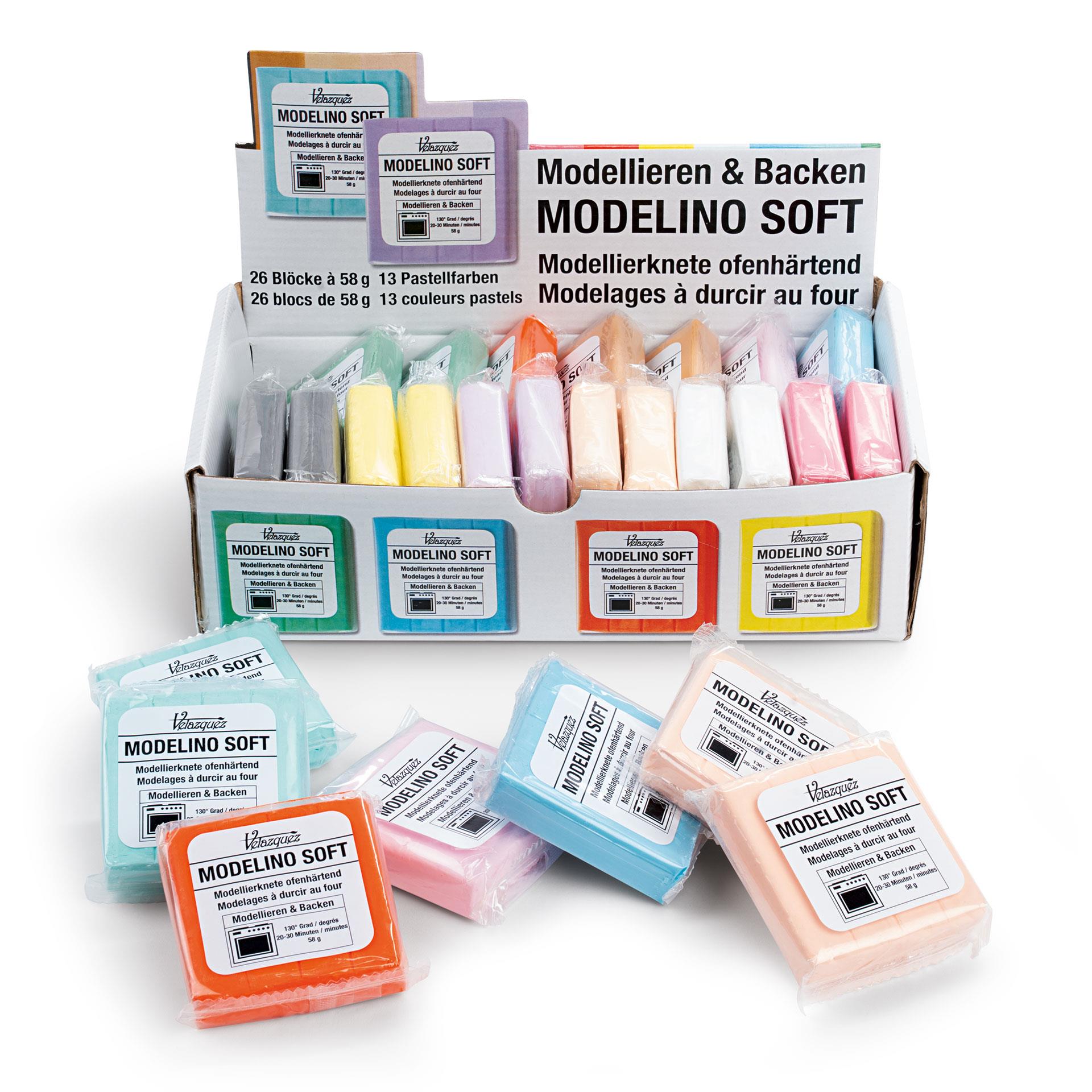 Pasta modellabile artistica Pastello in 26 blocchi confezionati in sacchetti ermetici