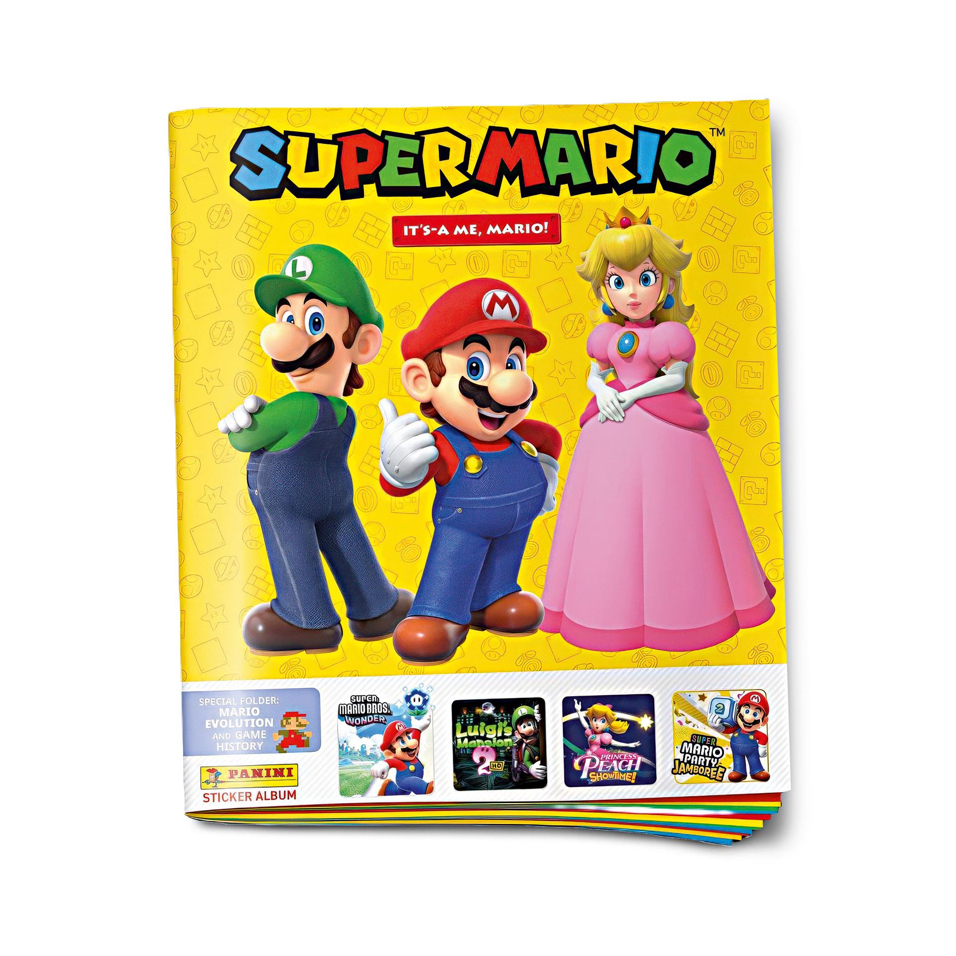 Super Mario Panini Stickeralbum mit 40 Seiten auf deutsch