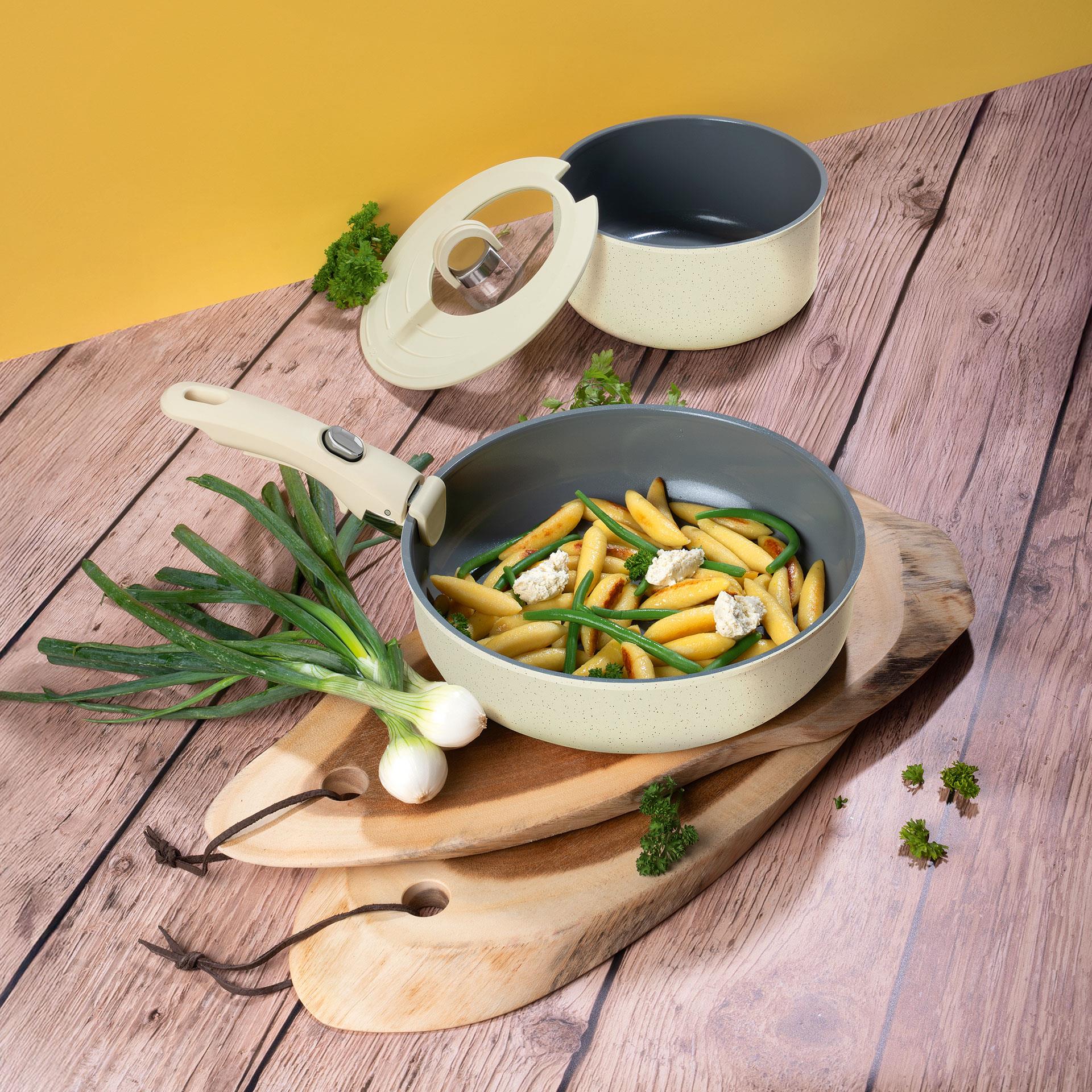 Keramik Topfset mit abnehmbarem Griff 4tlg.