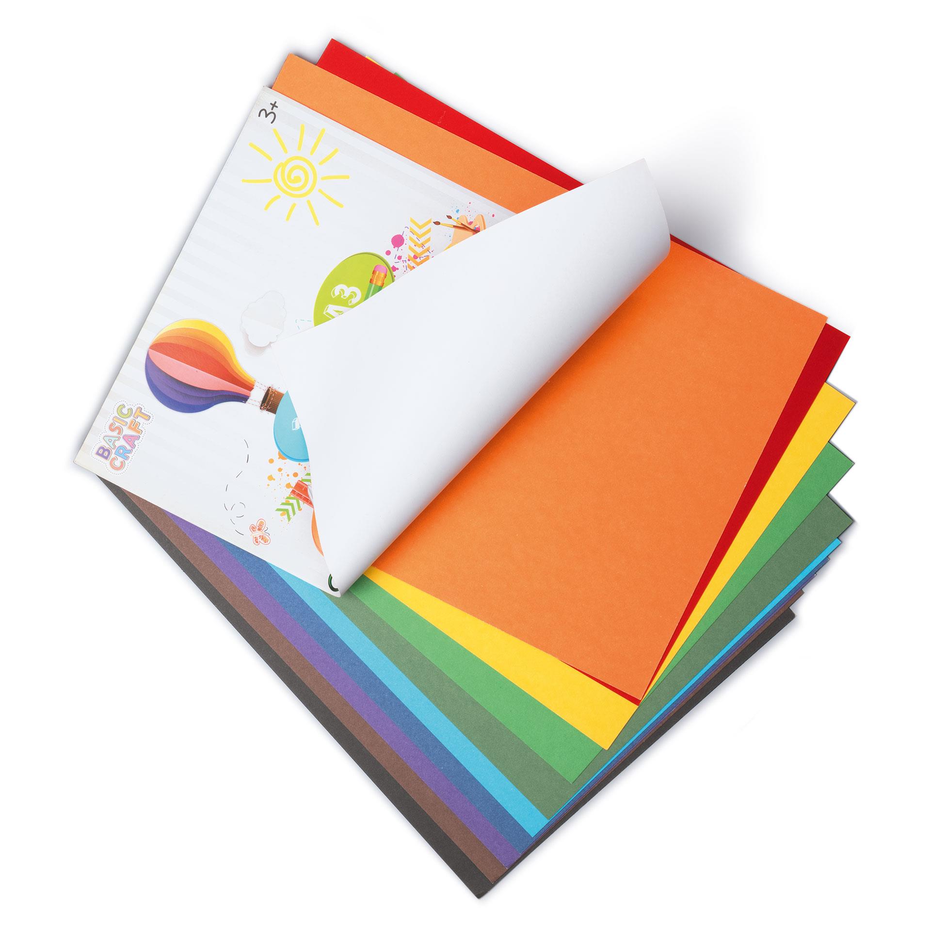 A3-Farbkartons, 2 Blöcke zu je 10 Blatt in 10 Farben