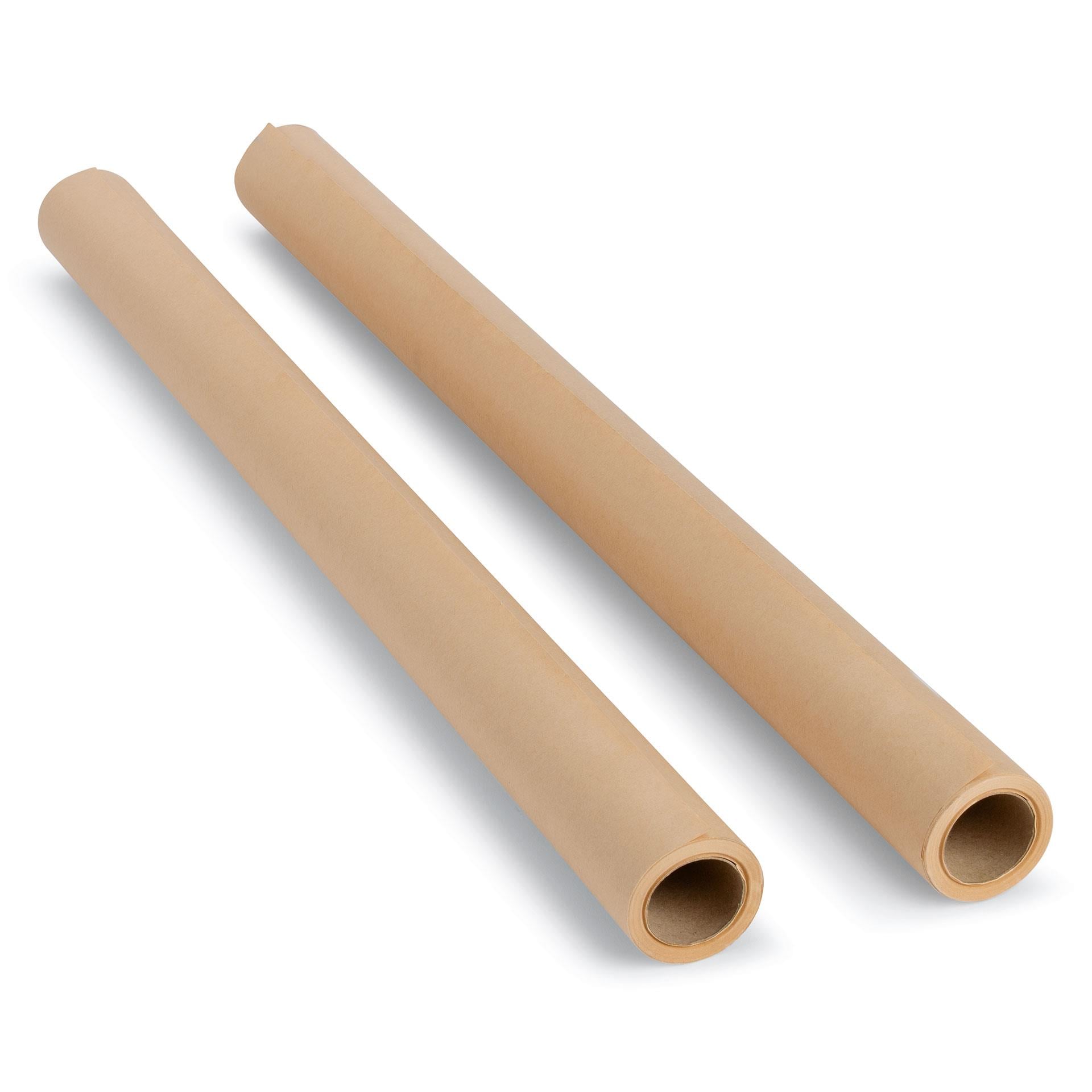 2 rouleaux de papier d'emballage kraft brun
