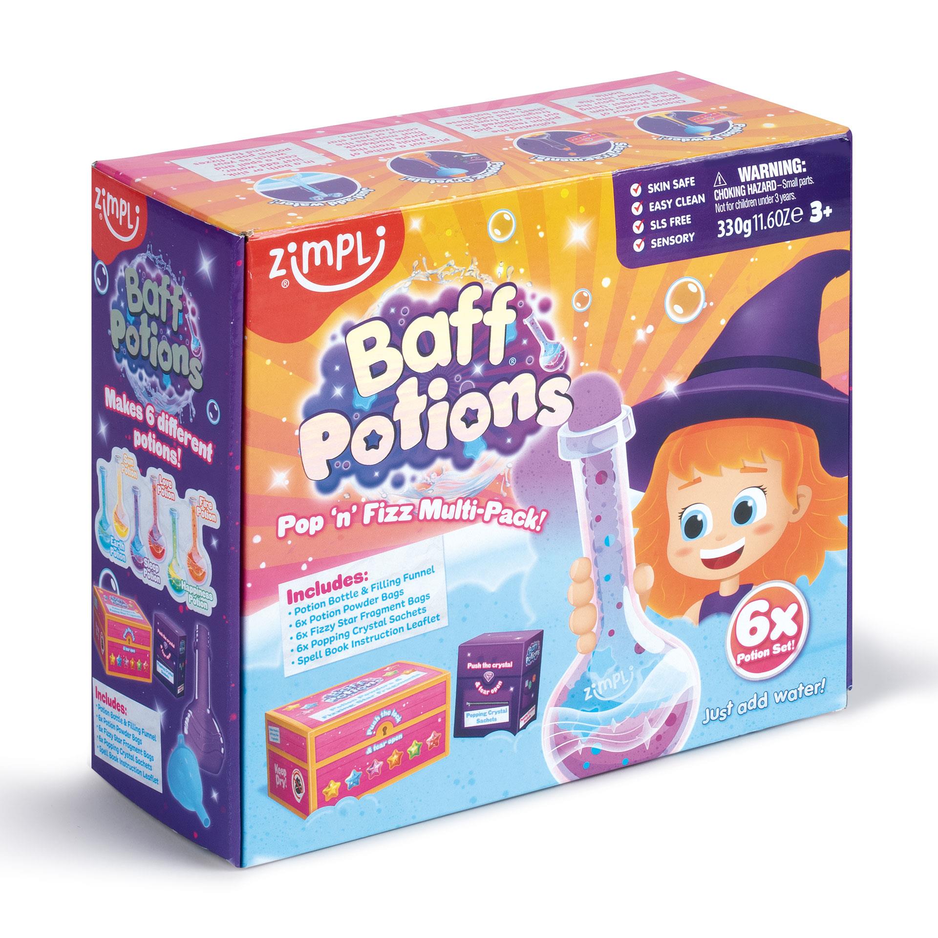 Zimpli Kids Baff Potions Potions magiques dans une bouteille magique moussante