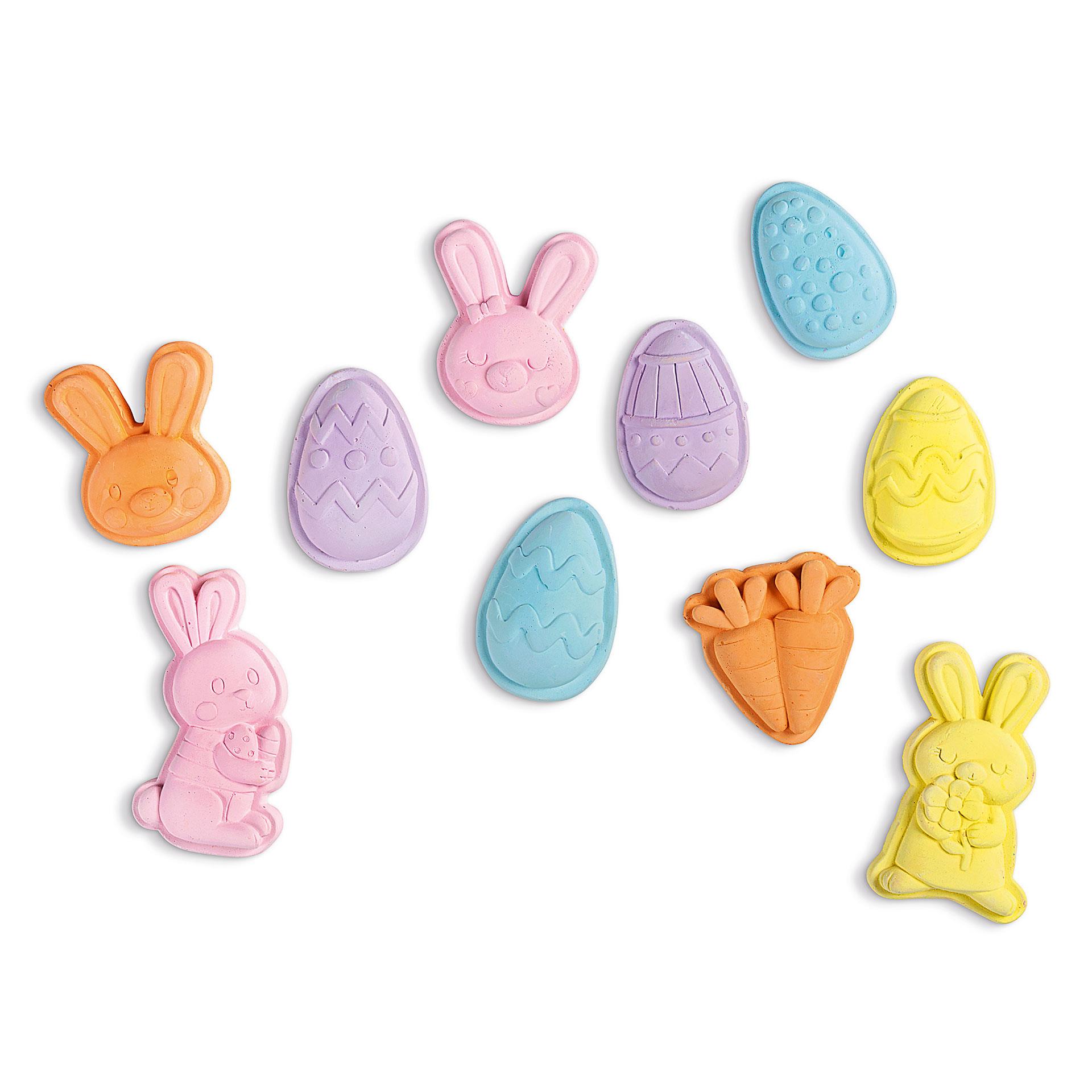 Set mit 10 Strassenkreiden in Häschenformen und Pastellfarben in einer Schachtel, geeignet zum Malen auf Asphalt