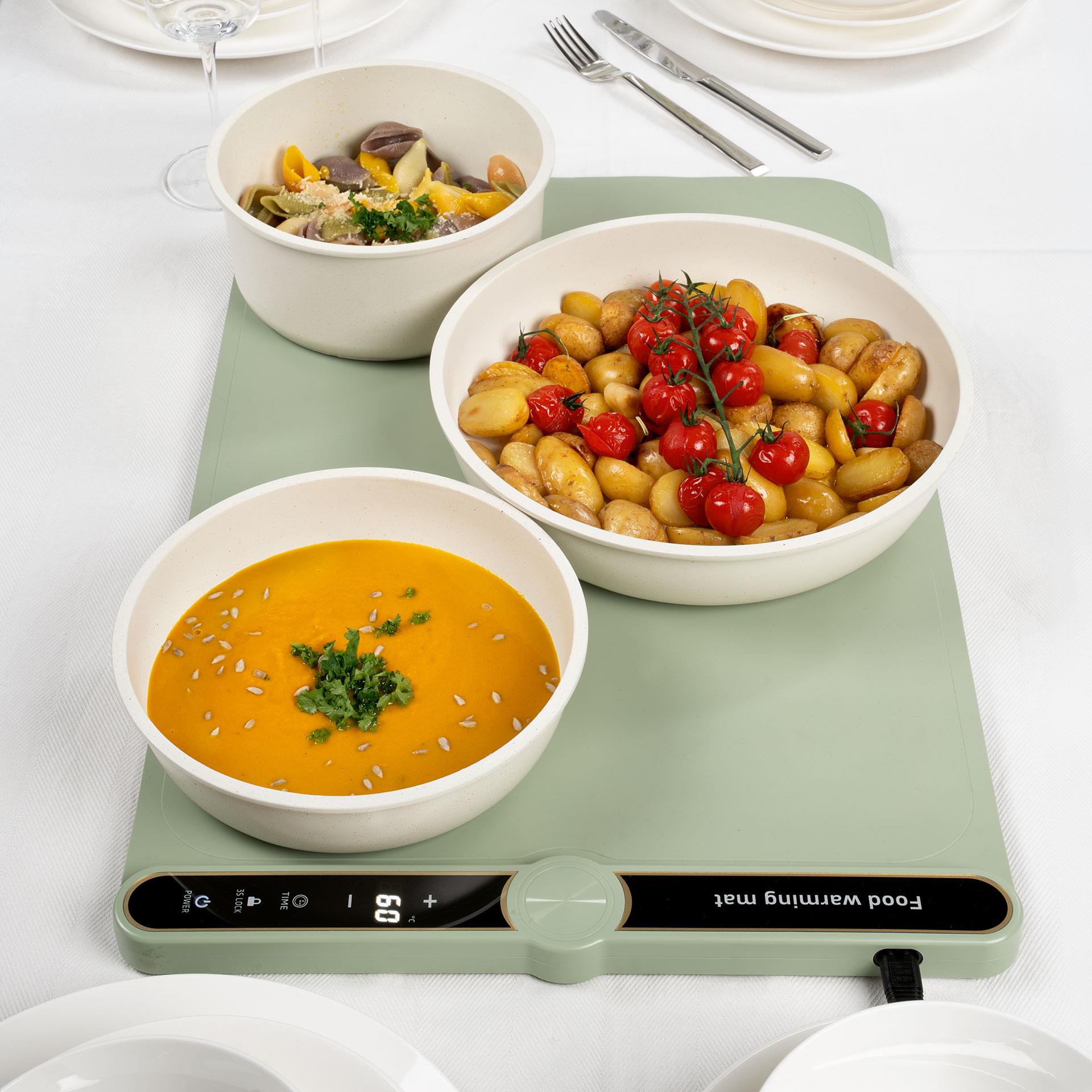 Elektrische Warmhalteplatte aus Silikon, Grösse 60 x 38 cm