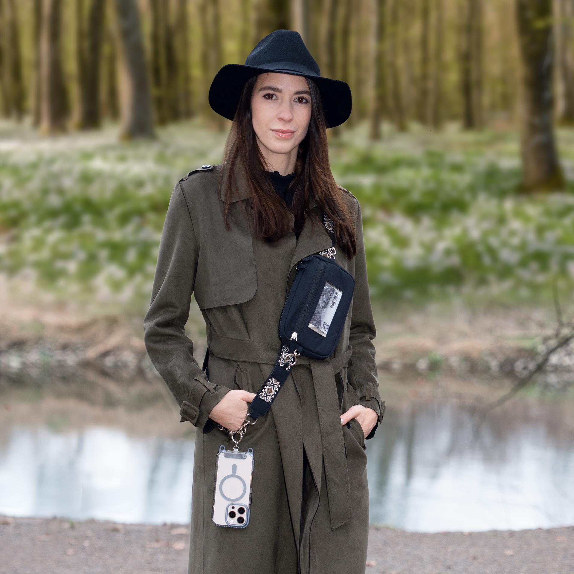 Handy Crossbody mit abnehmbarem, gesteppten Wallet