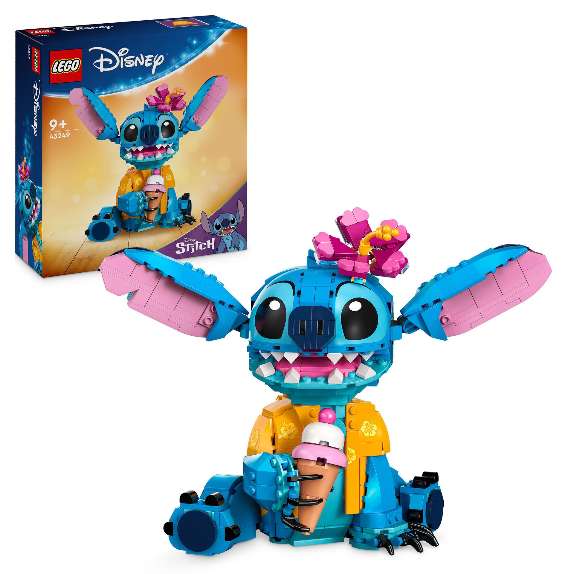 Disney Stitch Lego Spielzeug - Figur zum Spielen und Sammeln mit einer Eistüte und einer dekorativen Blume