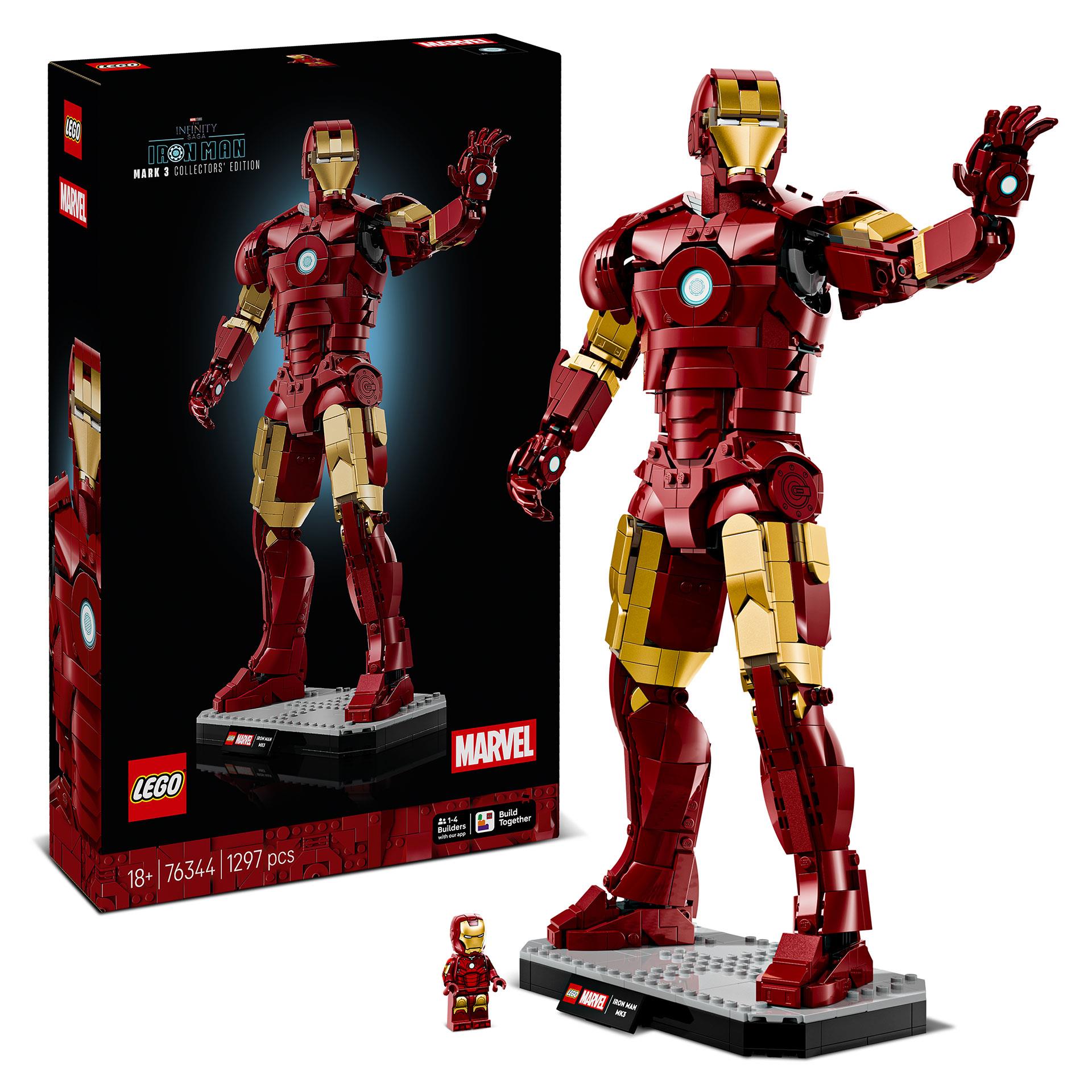 LEGO Marvel Iron Man Mark 3 Sammleredition, Spielset mit Figuren
