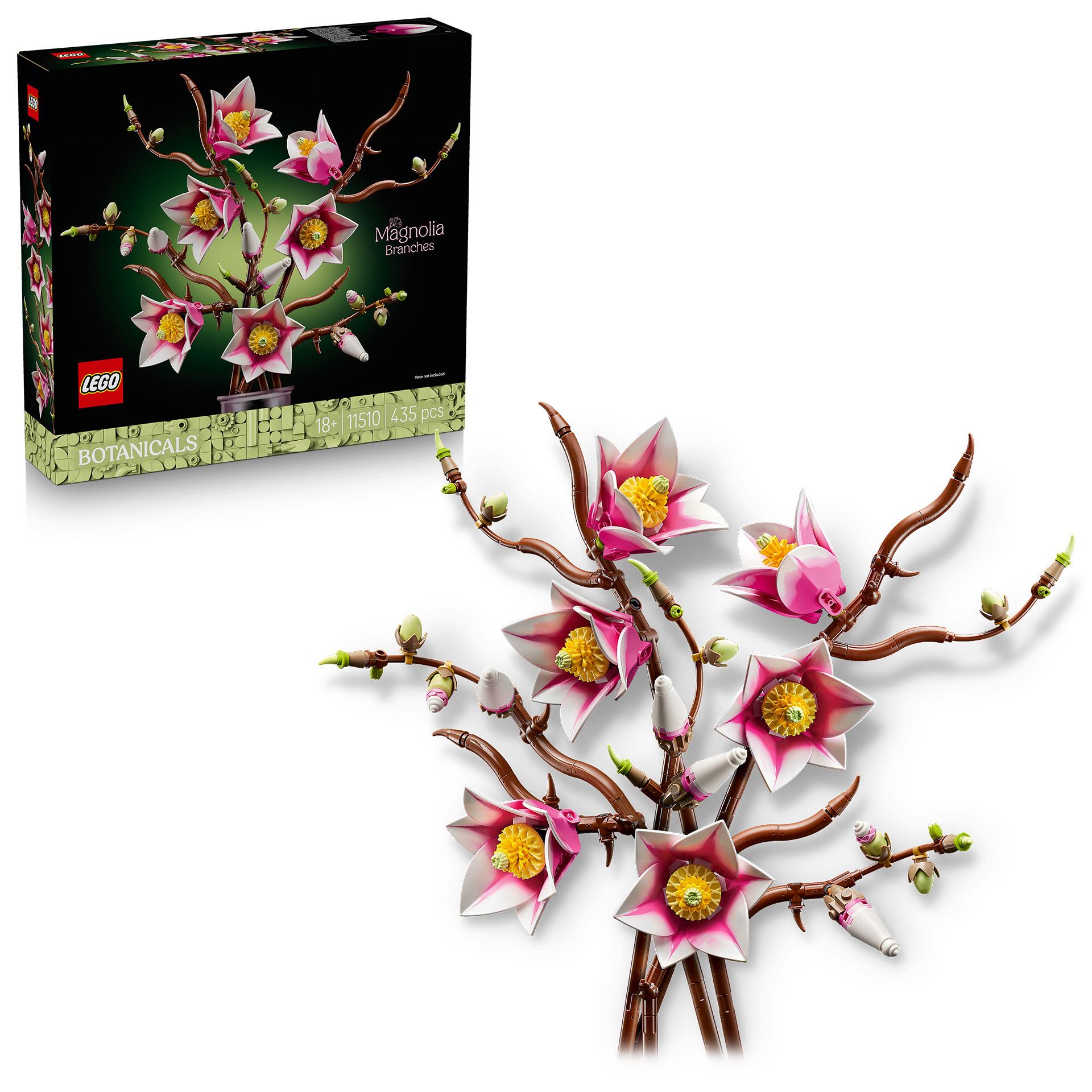 LEGO Botanicals Set Magnolienzweige mit 5 Magnolienzweigen als dekorative Kunstpflanze