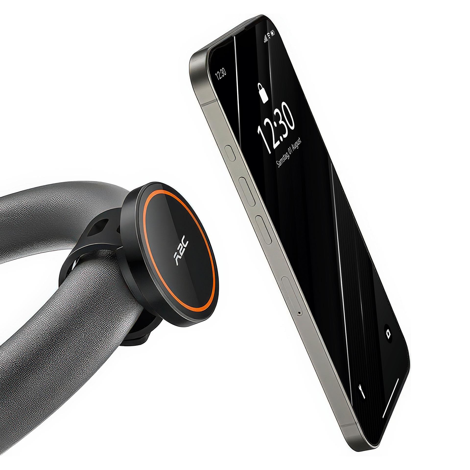 Magnetischer Mag-Safe Handyhalterung mit Silikonband für Lenkrad