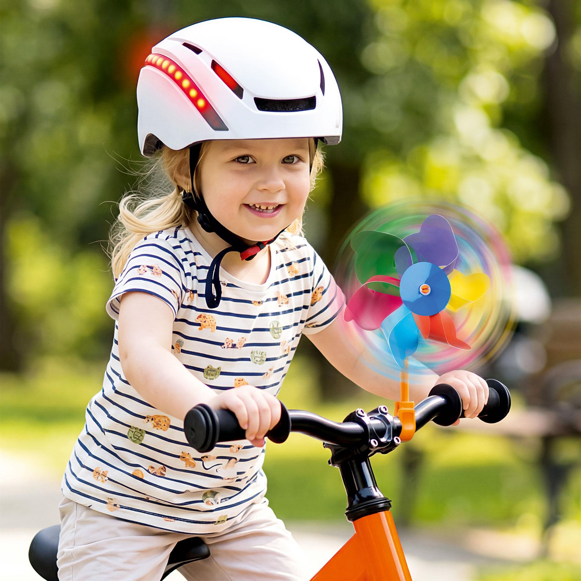 Bunte Mini Windräder für Kinder Fahrrad Lenker im 2er Set