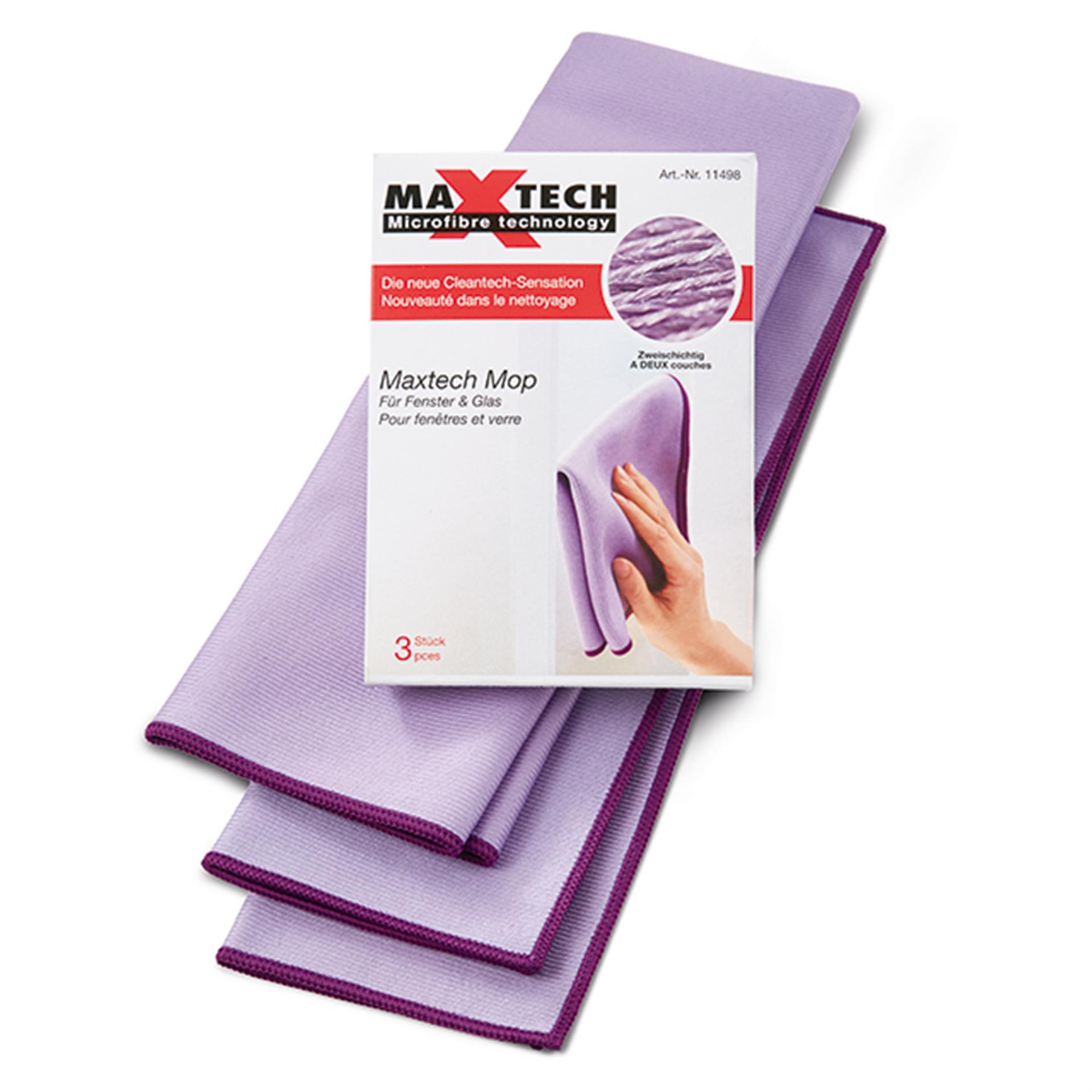 Chiffons Maxtech pour fenêtres et verre, 3 pces