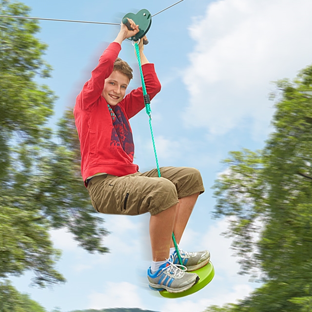 Tyrolienne de jardin pour enfants