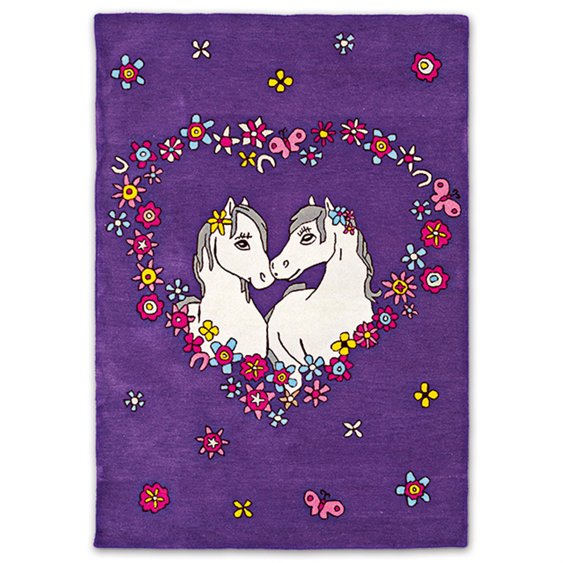 Tapis enfant amour des chevaux Athos et Artémis