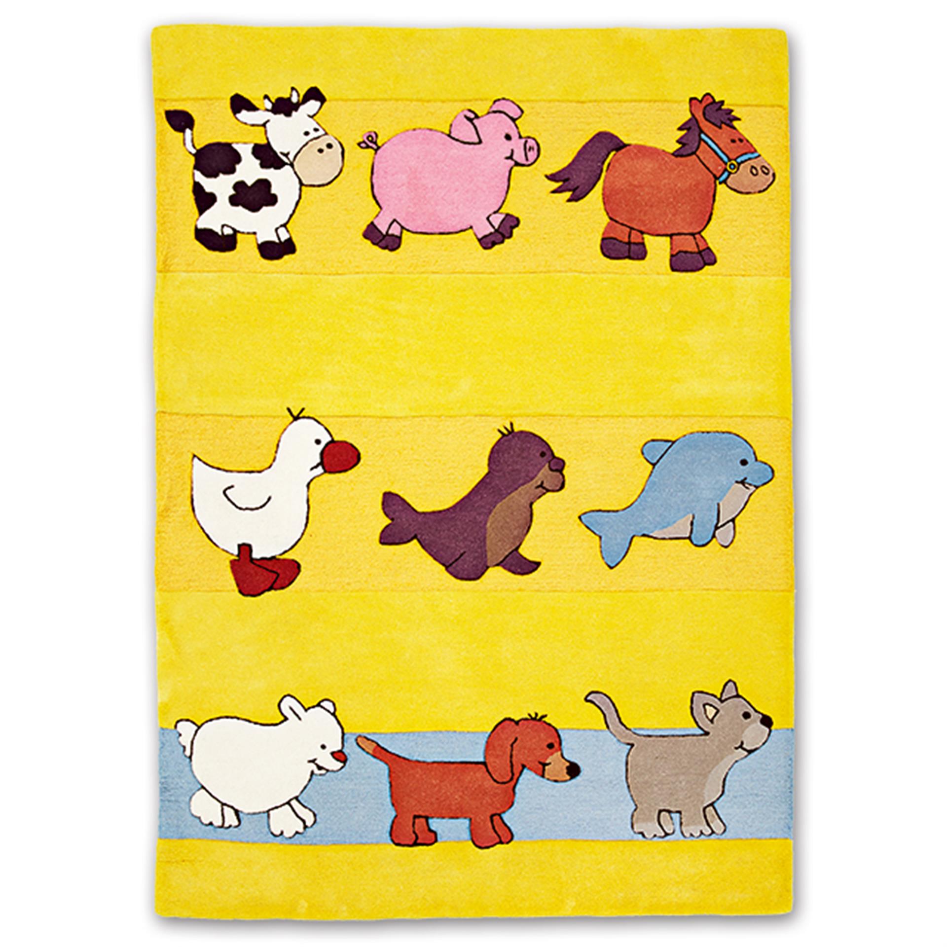 Kinderteppich Tiere XL 160 x 230 cm