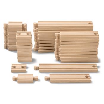 Set de rails complémentaires en bois, 40 pces