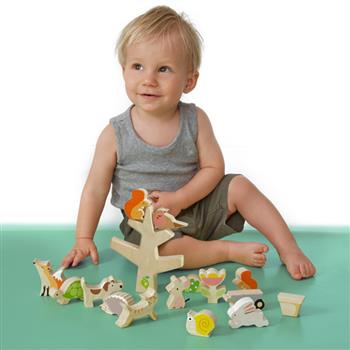 Stapelspiel Holz Tiere 15tlg. Tender Leaf Toys
