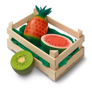 Fruits exotiques en bois, 3 pces