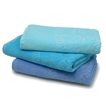 Serviettes de bain en éponge, Blue Ocean, 3 pces