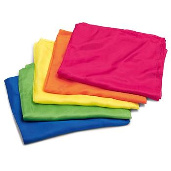 Foulards de jonglage en soie, grands, 5 pces