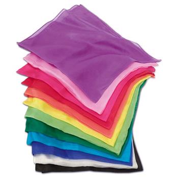 Foulards de jonglage en soie, 12 pces