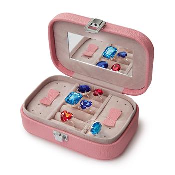 Coffret avec bagues et pierres précieuses, 6 pces