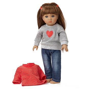 Completino in 3 pezzi Jeans Chic per bambola Teen'ee