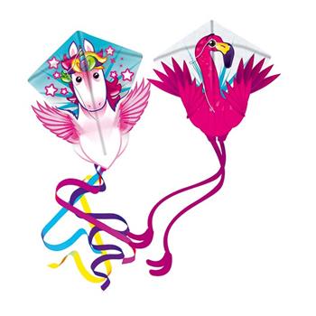 Cerfs-volants Pop-Up Licorne et Flamant rose