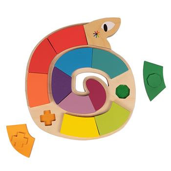 Jeu du serpent avec formes et couleurs