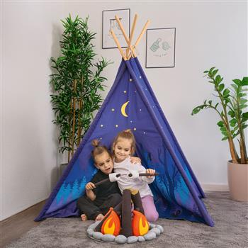 Teepee per bambini del magico bosco notturno