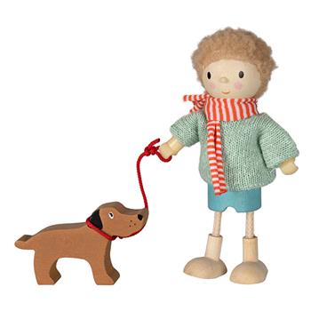 Biegepuppe Papa Goodwood mit Hund Tender Leaf Toys